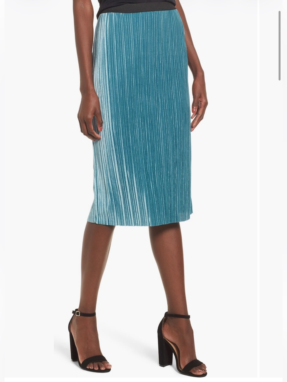 Leith Velour Pencil Skirt